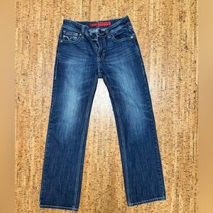 Men’s Rock And Roll Blue Jeans, 29 X 34, Doubled Barrel Relaxed Straight